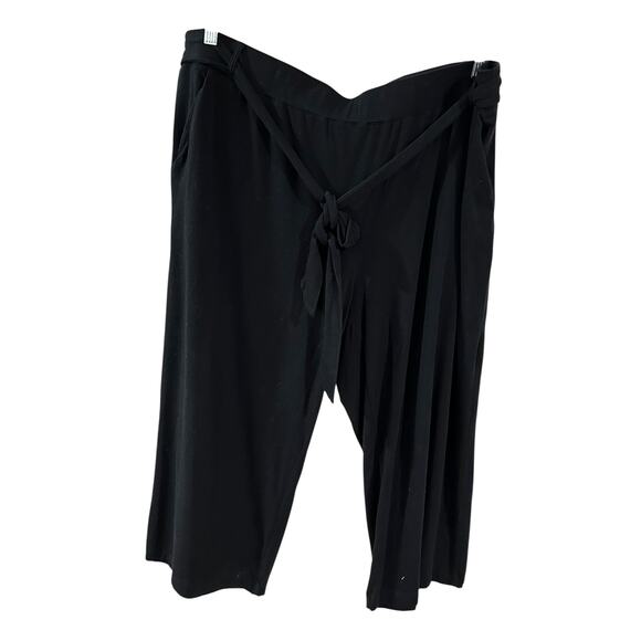 Anybody Elastic Waist Front Tie Relaxed Cropped Pants Size 2X Cotton Modal - Picture 1 of 4